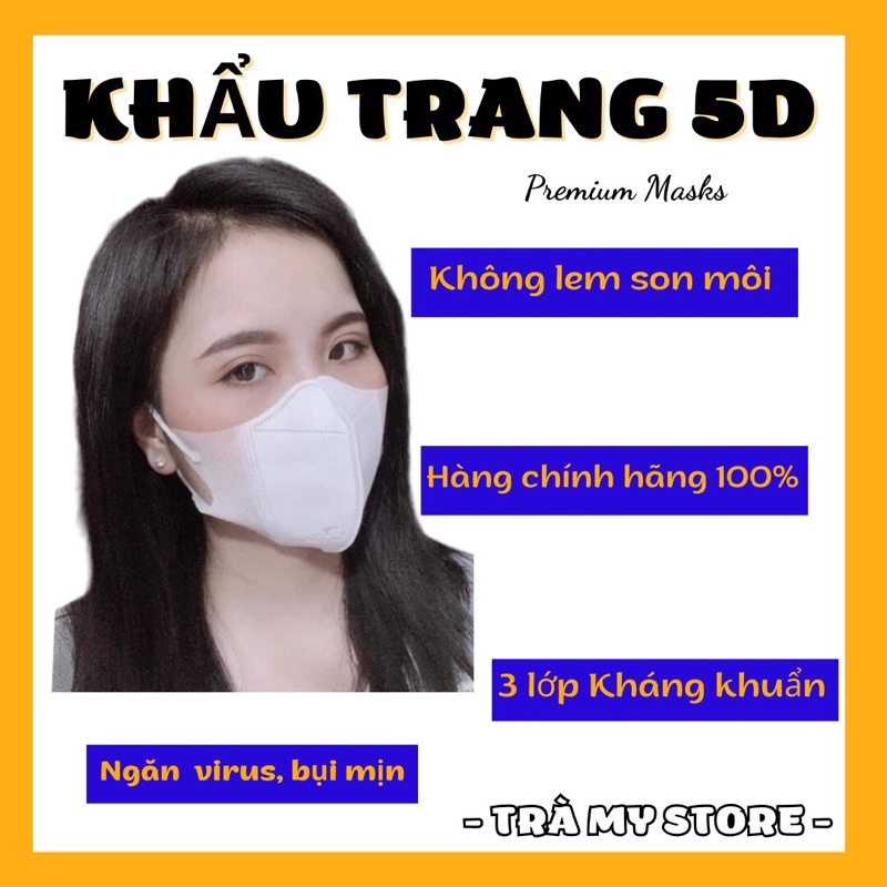 Thùng 100 chiếc Khẩu trang 5D AK Mask 3 lớp kháng khuẩn kiểu dáng thời