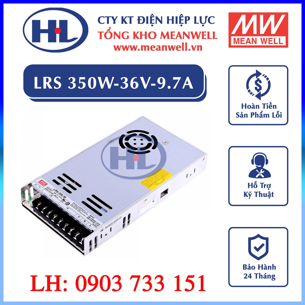 Nguồn Tổ Ong 36V, Meanwell LRS-350-36(350W/36V/7.3A), Nguồn Led, Nguồn Camera