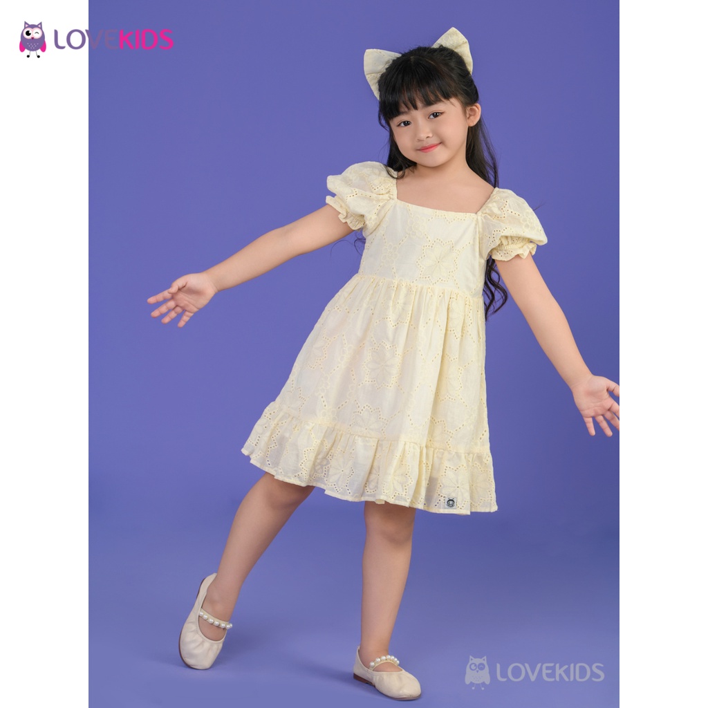 Váy thêu hoa đuôi cá cộc tay – Lovekids