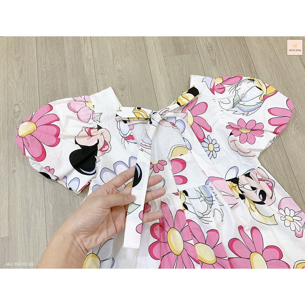 Đầm váy Babydoll bé gái mickey hoa 2 màu V2313