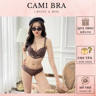 Bộ đồ lót ren nâng ngực đệm đẩy 3cm có gọng ôm ngực B21-21881