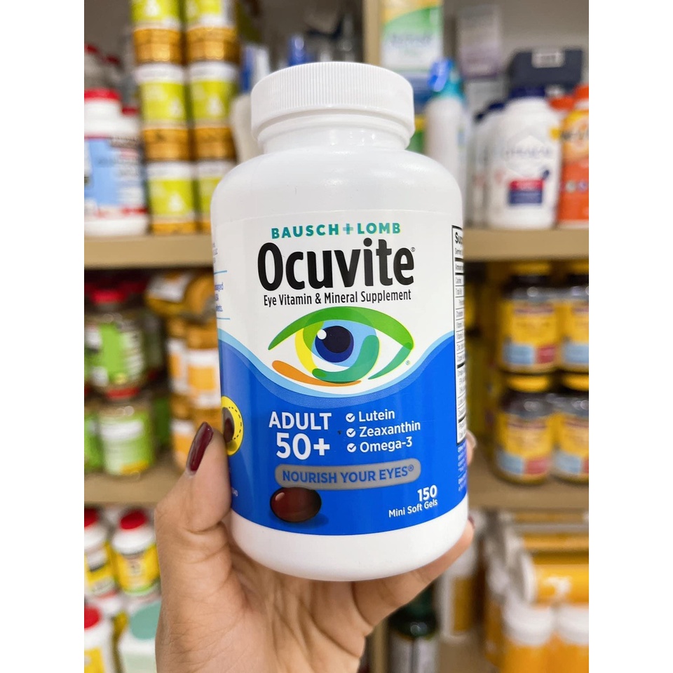 Viên Uống Bổ Mắt Ocuvite Adult 50 + Bausch & Lomb 150 Viên Mỹ