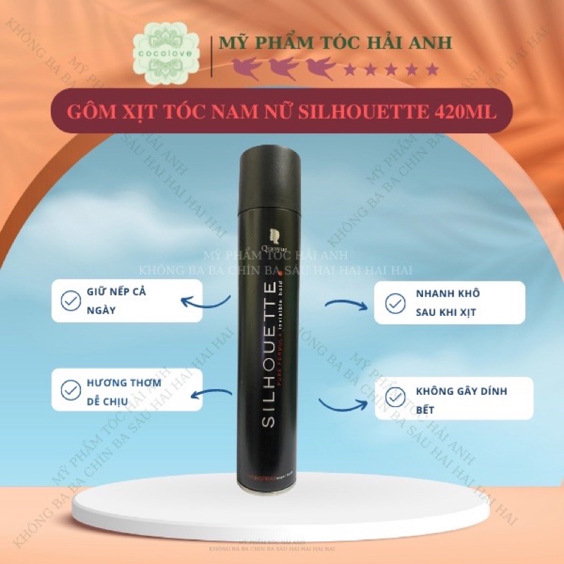 Gôm Xịt Tóc Tạo Kiểu SILHOUETTE 420ML