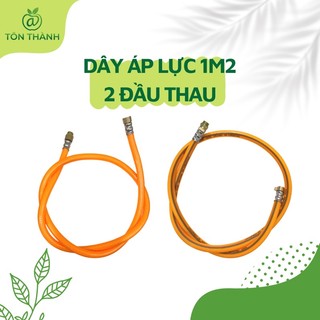 Dây nước áp lực 2 đầu thau 1m2 ren 13.8mm dùng bình điện , bình phun thuốc