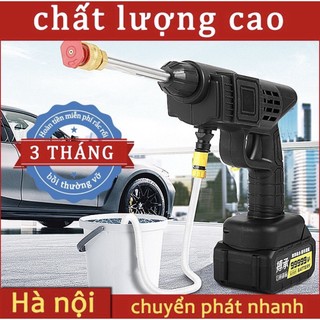 Máy rửa xe dùng pin mini, xịt rửa tăng áp,xịt rửa xe cao áp dùng pin áp lực cao dùng cho ô tô xe máy xa đạp tưới cây