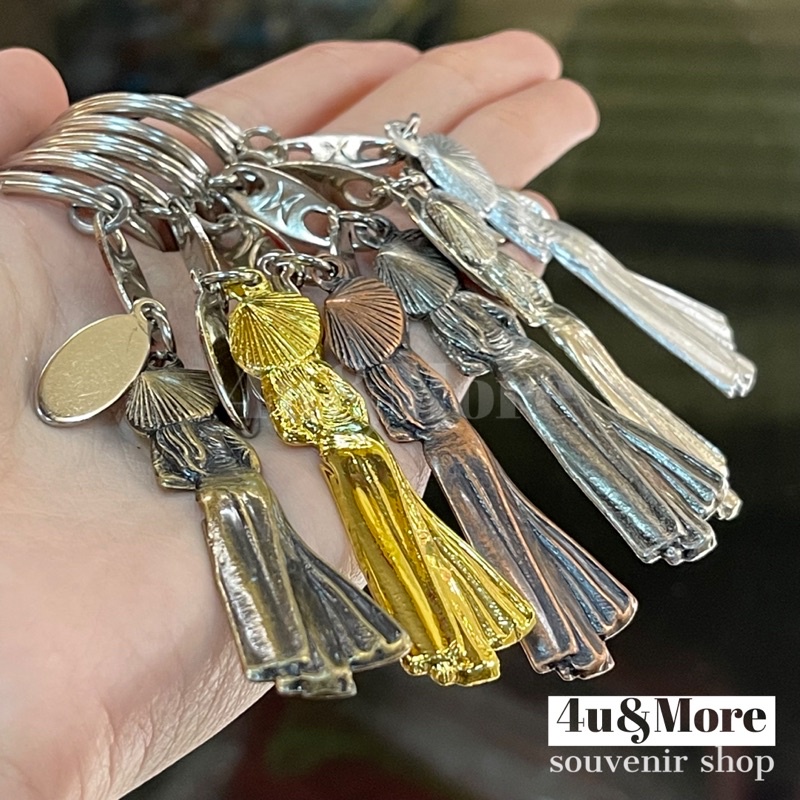 Móc khoá đồng cô gái áo dài nón lá Việt Nam