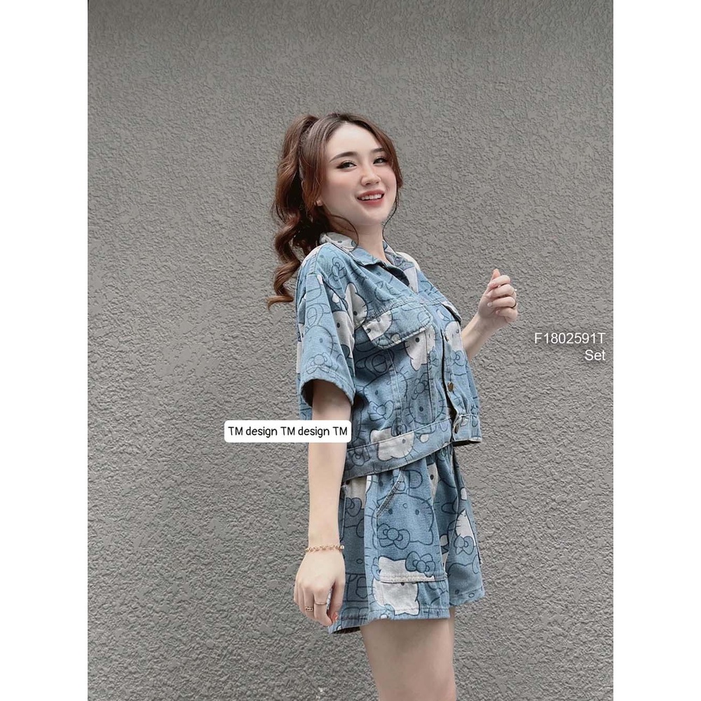 Set jean mèo kitti hàng đẹp [ KÈM ẢNH THẬT]