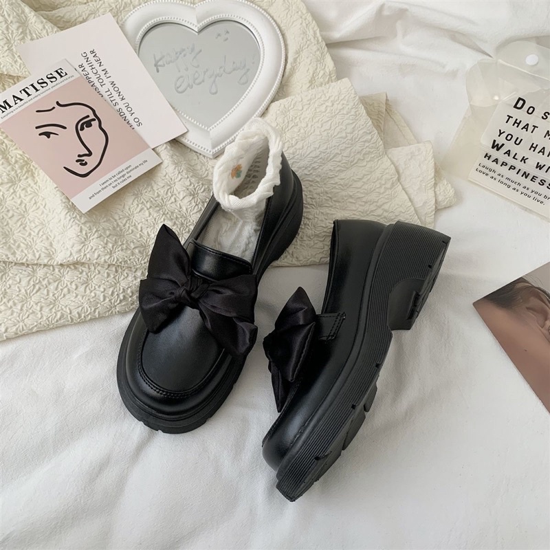 Giày lolita Mary Jane gắn nơ xinh xắn