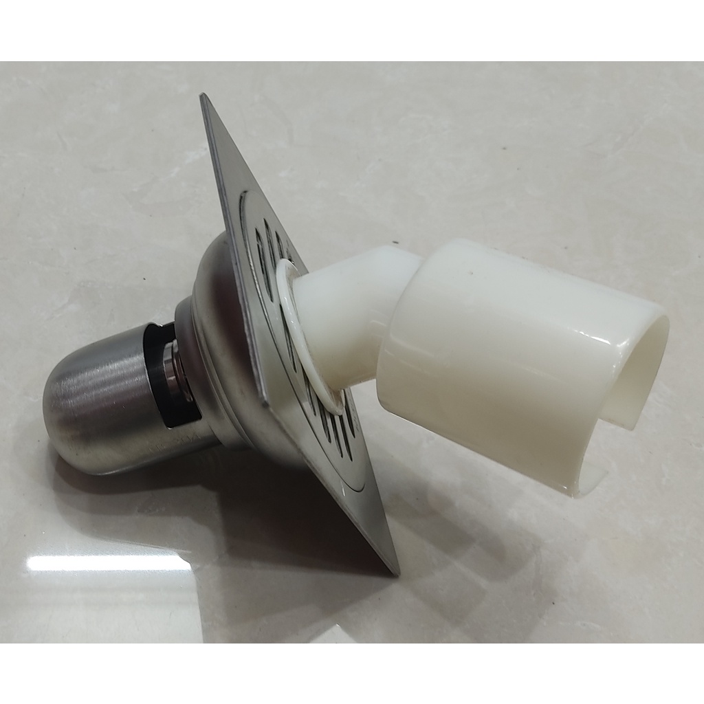 Ga thoát sàn, phễu thoát nước tích hợp thoát máy giặt inox 304. KT 10*10 cm. Đuôi thoát ống 60,76.