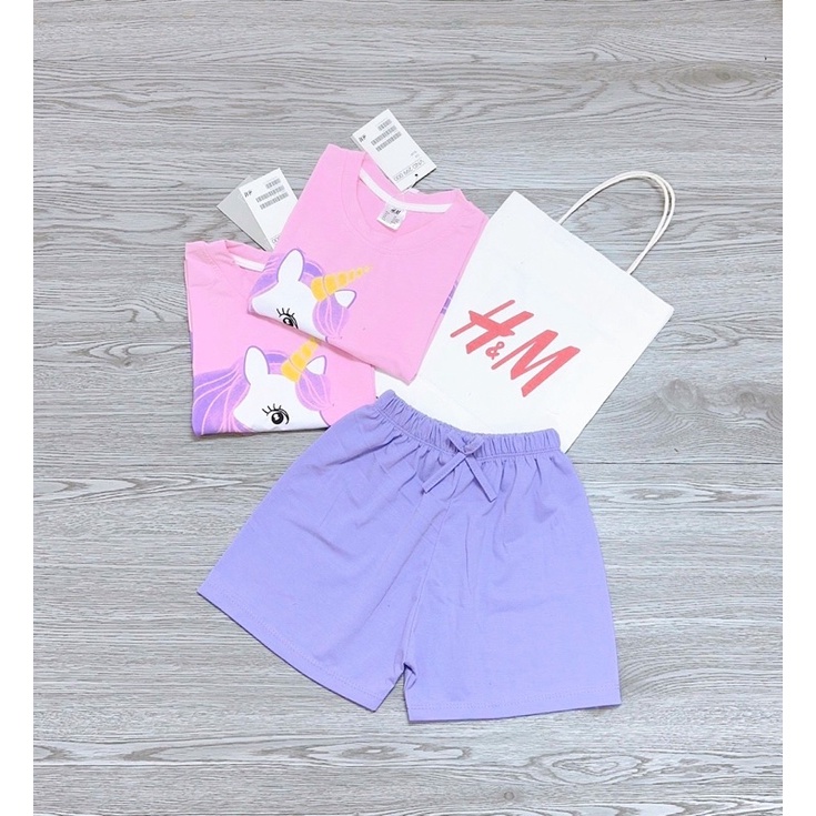 Set bộ ngựa pony màu hồng tím cho bé