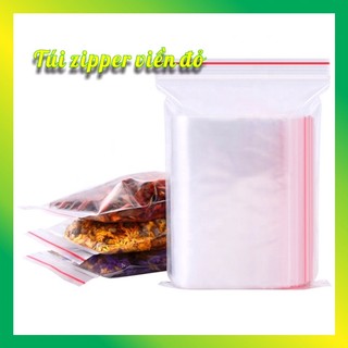 Túi zip chỉ đỏ PE (500G)