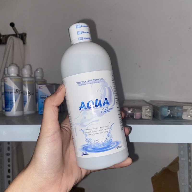 Ngâm lens Aqua chai lớn 360ml
