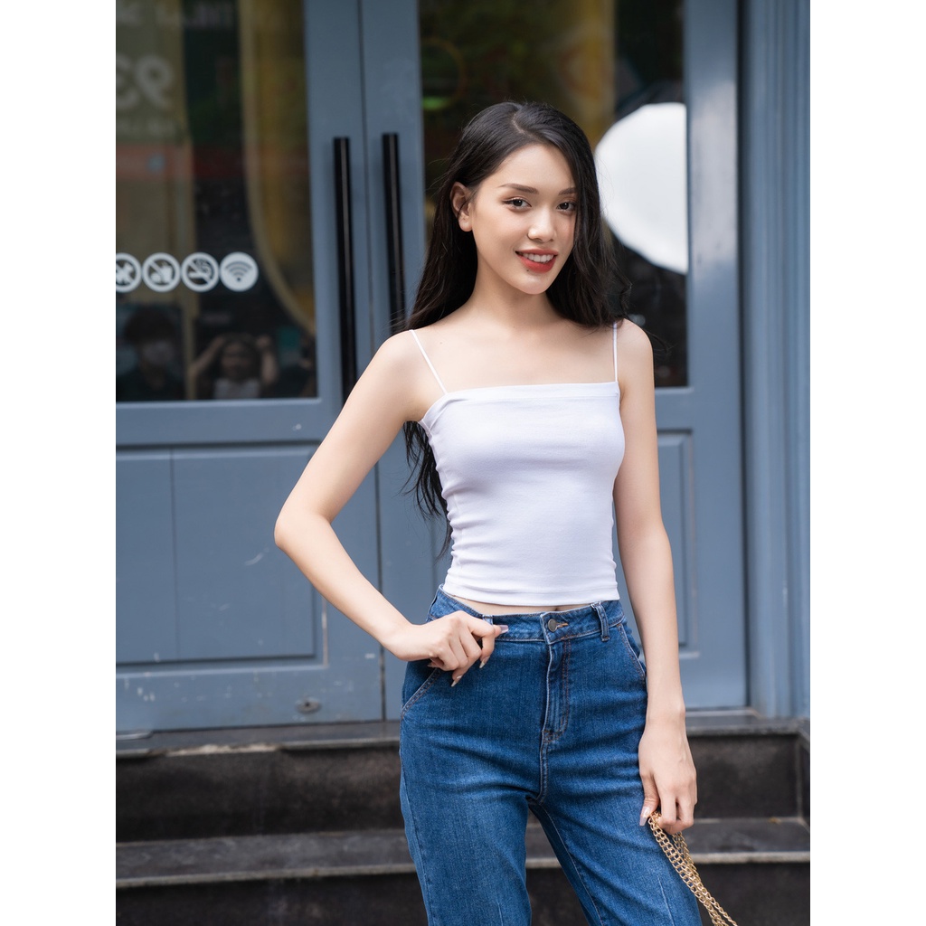 Áo 2 dây nữ Yody chất liệu cotton co giãn mềm mịn BLN5060