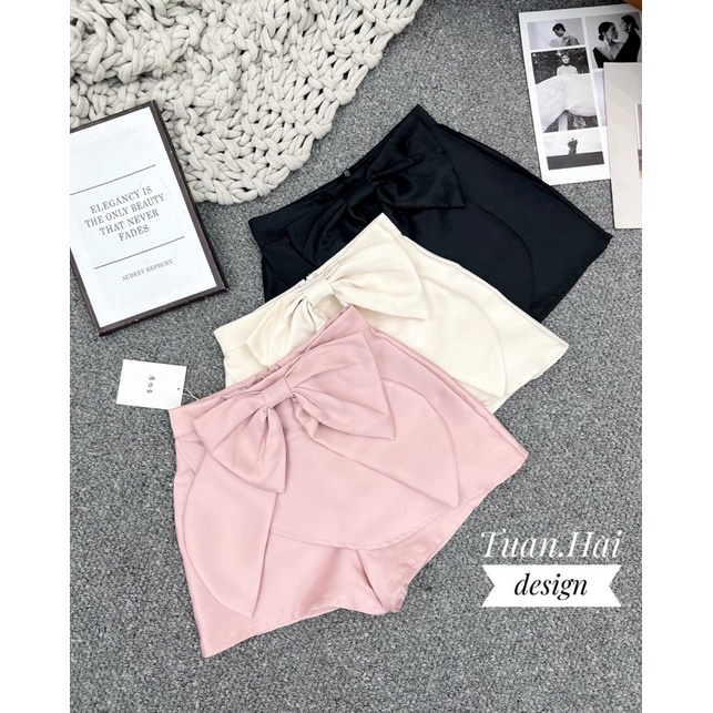 Quần váy tacta thắt nơ 3màu hót hít sz sml