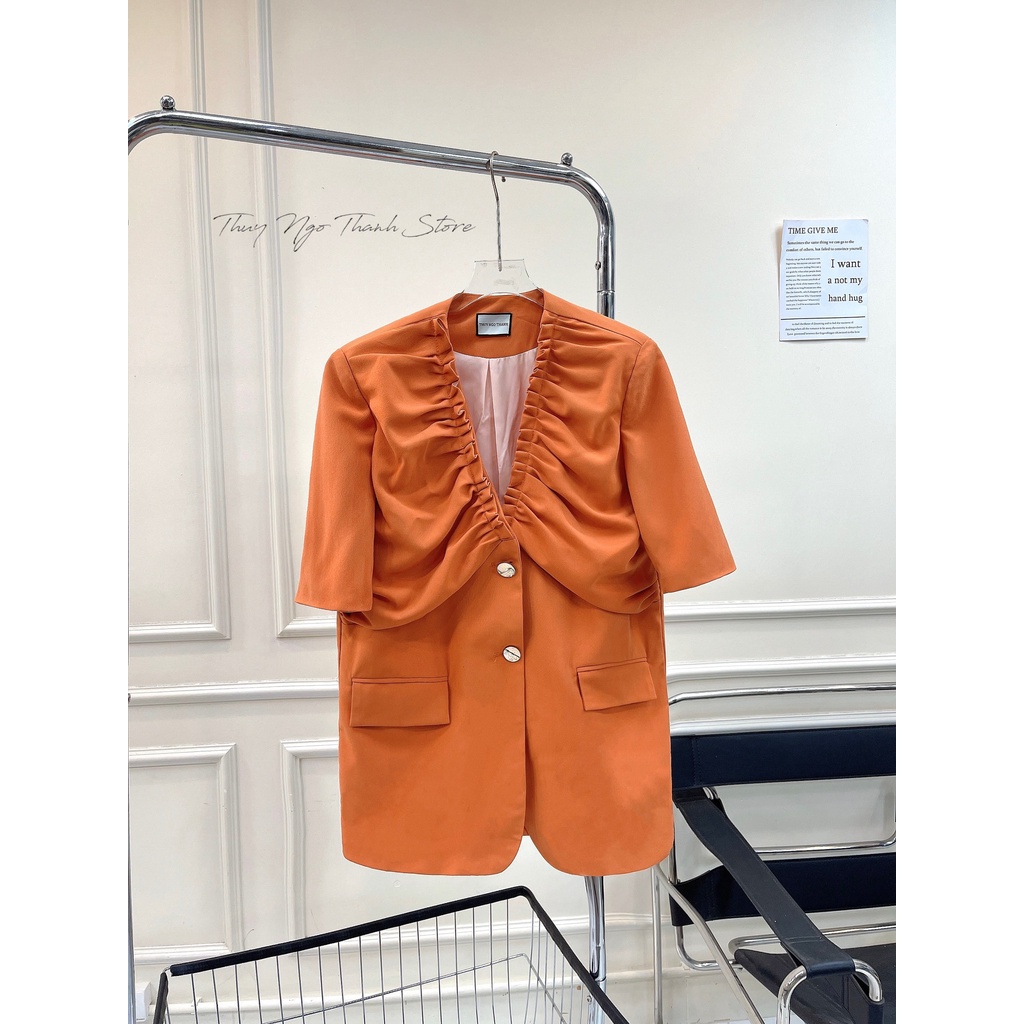 Áo Vest cổ chun tay lỡ form rộng túi hộp Thuyngothanh Store