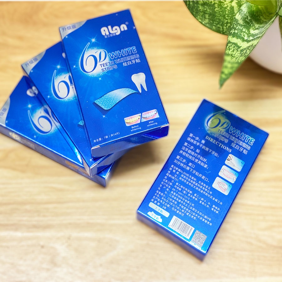 Miếng dán trắng răng 6D - Miếng dán trắng răng nội địa Trung làm trắng răng hiệu quả, mang lại hơi thở thơm mát