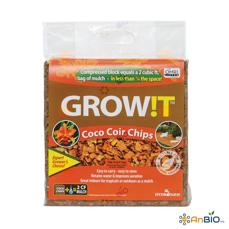 Sơ dừa miếng đóng kiện GROW!T Coco Coir Chips