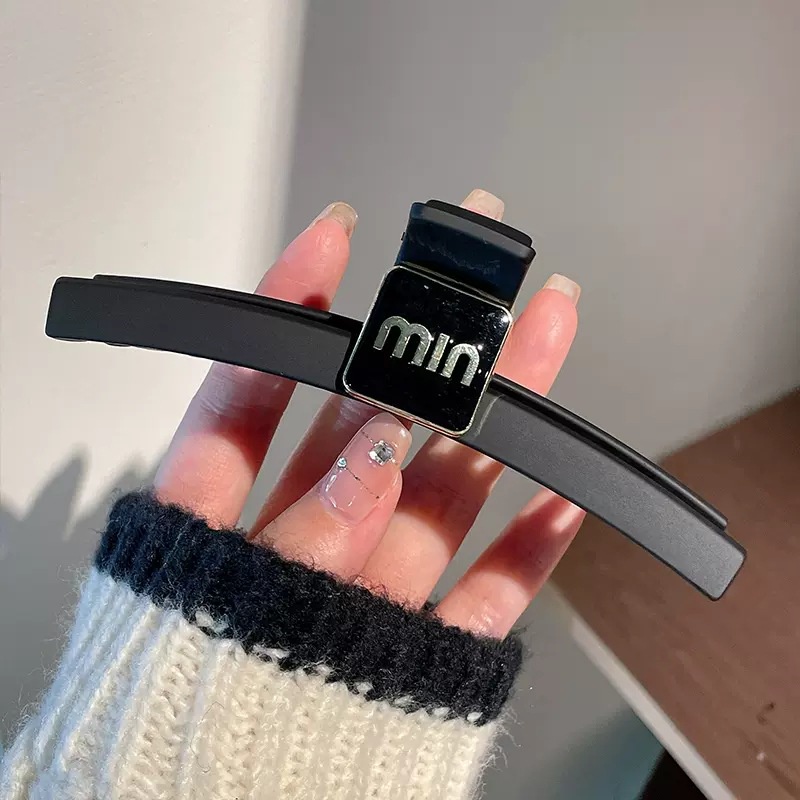 Kẹp Tóc Cỡ Lớn 13cm Họa Tiết Chữ Phong Cách retro Đơn Giản Cho Nữ