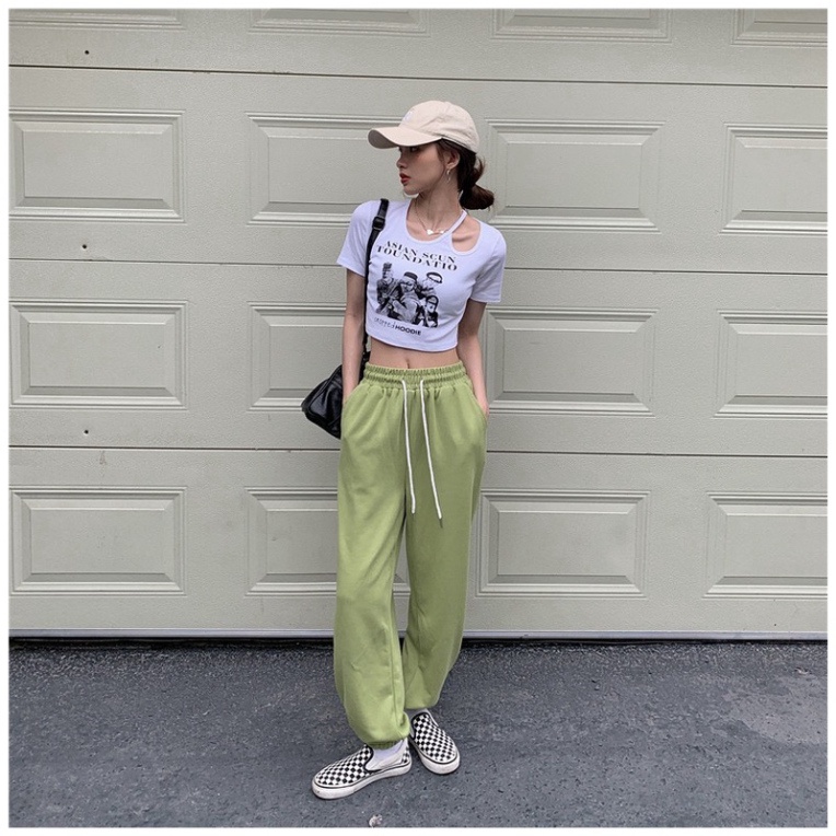 [HOTT] Áo phông thun croptop tay cộc thiết kế năng động trẻ trung