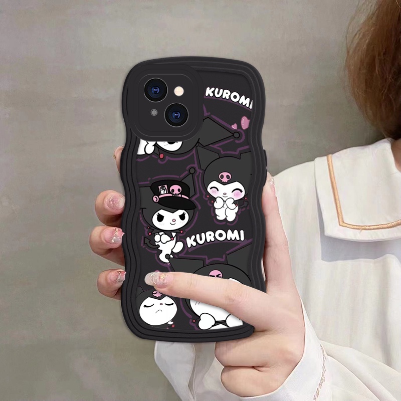 Ốp Điện Thoại Viền Gợn Sóng Chống Dấu Vân Tay Họa Tiết Hoạt Hình Cho iPhone 11 12 14plus xsmax 11Promax 12Pro 13Pro max