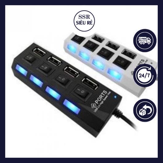 Hub Chia 4 Cổng Usb Có Công Tấc