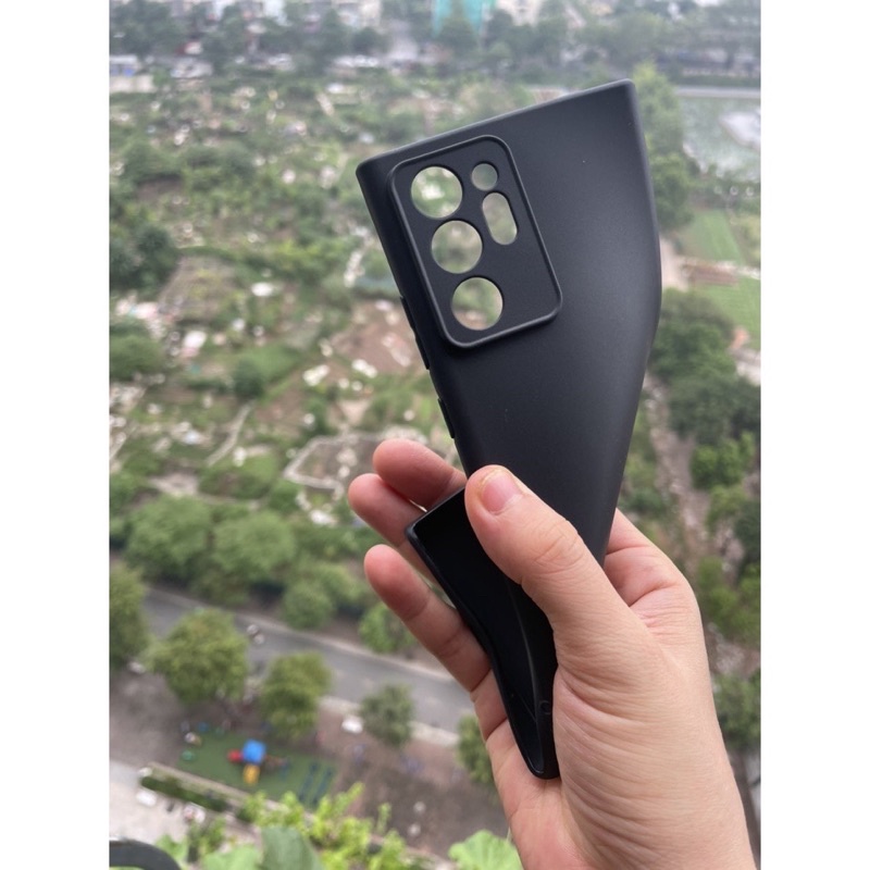 Ốp lưng dẻo màu đen bảo vệ camera cho Samsung Note 20 Ultra chống bám bẩn siêu bền