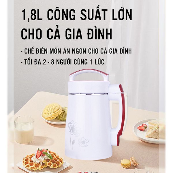 Máy Làm Sữa Hạt Đa Năng Bosingwa-KAW, Dung Tích Lớn 1.75 Lít - Xay Nhiều Thực Phẩm Cùng Lúc