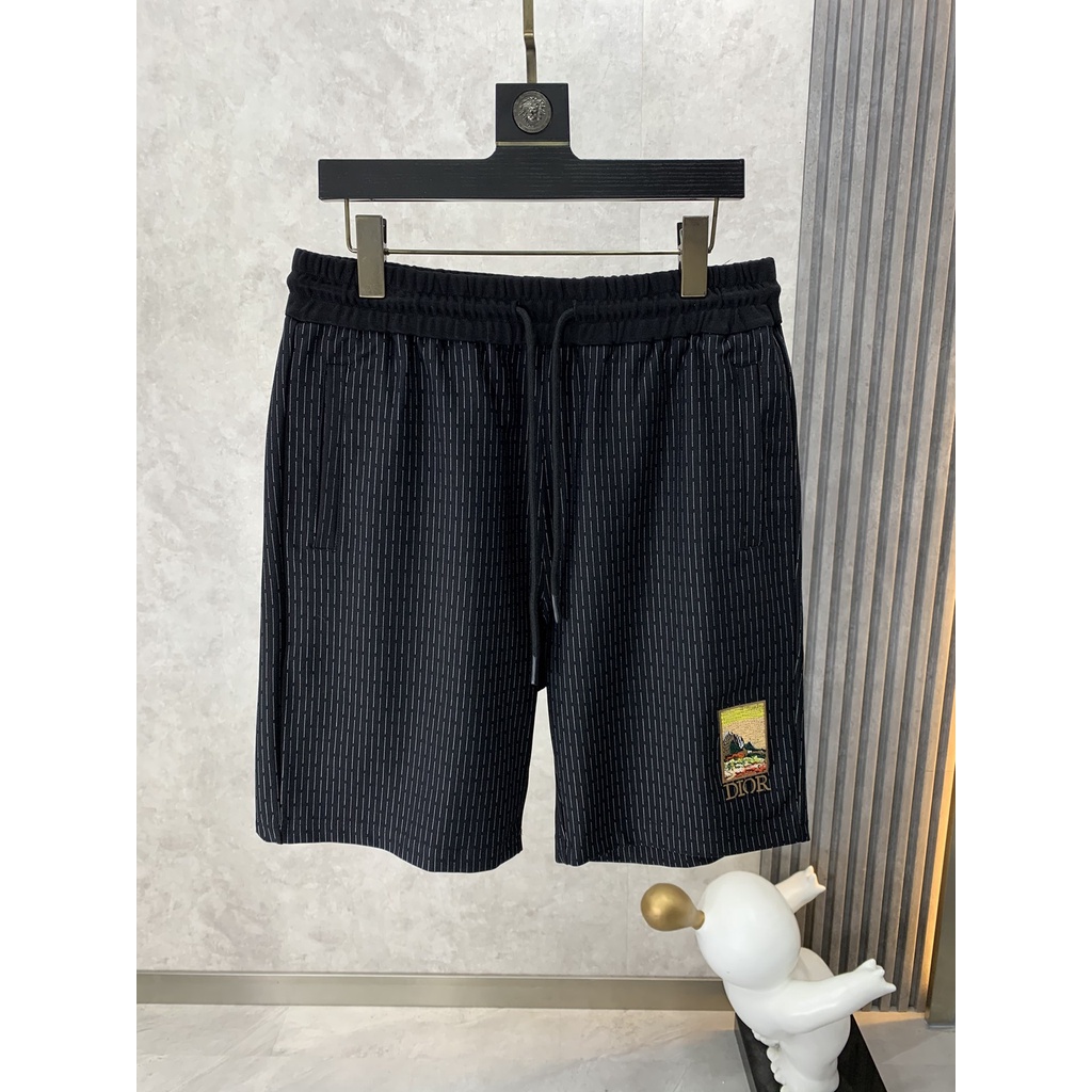 Quần short nam thời trang cao cấp Dior CD hình thêu tay tỉ mỉ, độc đáo