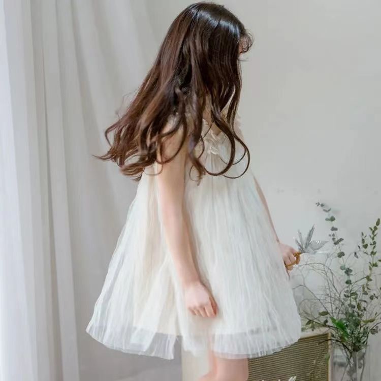 Đầm Công Chúa Không Tay Hở Lưng Phong Cách Hàn Quốc Thời Trang Mùa Hè Cho Bé Gái