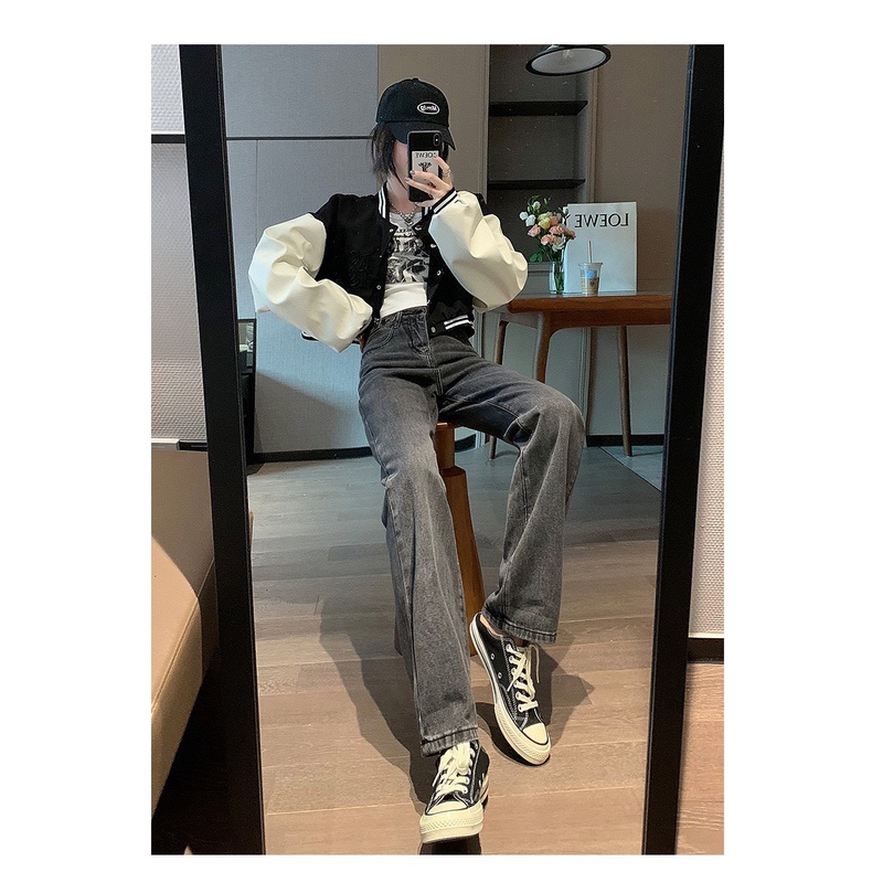 Quần bò nữ xanh đậm nhạt Baggy ống đứng suông rộng lưng cạp cao, Quần Jean Form chất xuông JNO1 hottrend Hàn 2023 | BigBuy360 - bigbuy360.vn