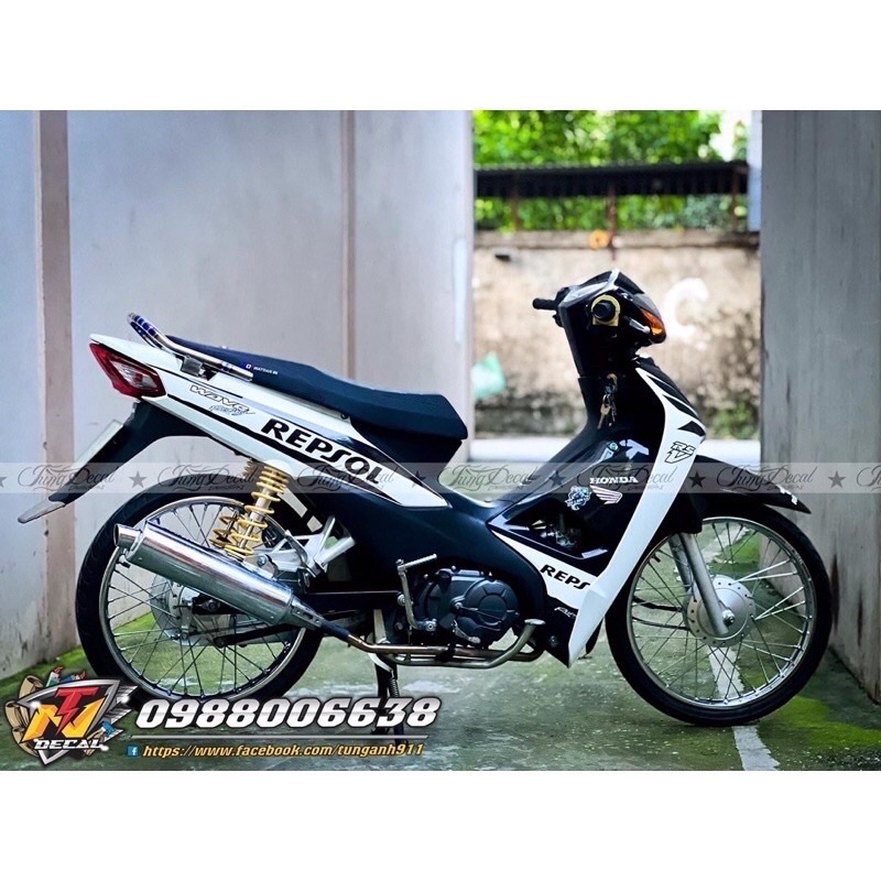 Tem rời wave 110 repjol đen trắng