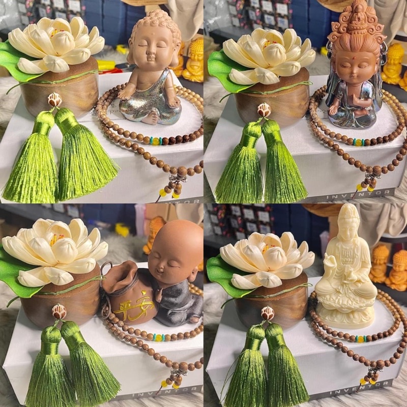 Phụ Kiện Trang tri xe hơi : TƯỢNG PHẬT BÊN LIÊN HOA