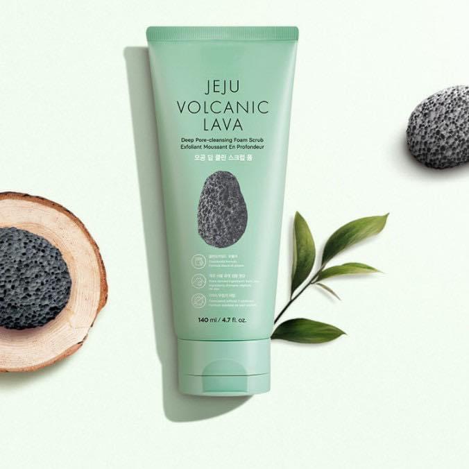 Sữa rửa mặt tro núi lửa The Face Shop Jeju Volcanic Lava Deep Pore Scrub Cleansing Foam