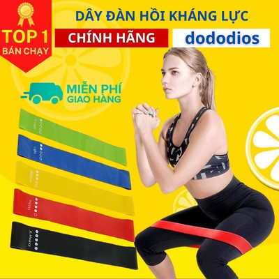 Dây Miniband Dododios Kháng Lực Tập Gym Chân Mông Tay Đùi Cao Su Đàn Hồi Nam Nữ
