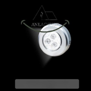 AN LẠC SHOP_ĐÈN LED DÁN TƯỜNG 3 BÓNG LED NHẤN ĐỂ BẬT TẮT DÙNG PIN TIỂU AAA