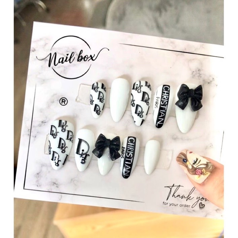Nail box giá rẻ thiết kế sale lấy tương tác 35k, Móng úp handmade phong cách sang trọng