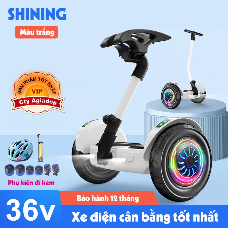 Xe điện cân bằng Hai chế độ Chân Kẹp và Tay Lái Shining