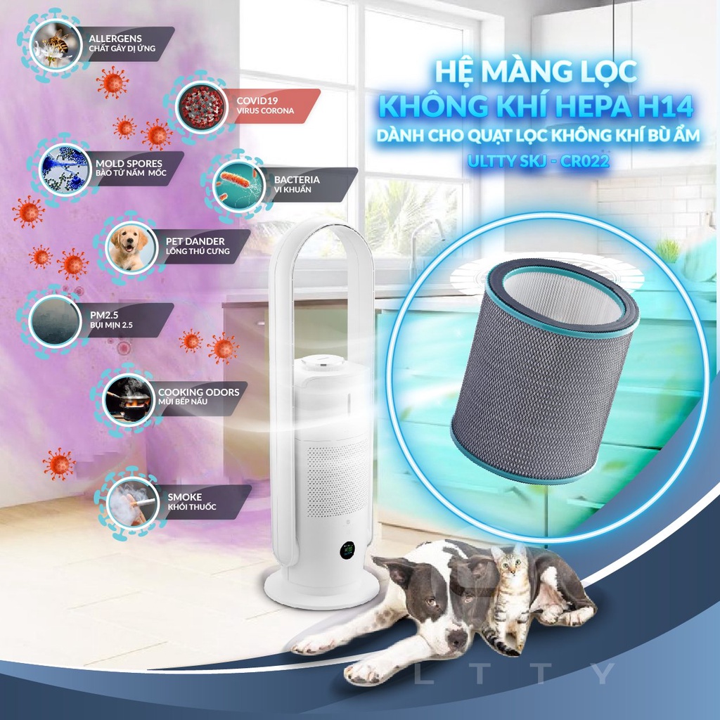 Hệ Màng lọc Hepa H14 cho quạt Ultty SKJ CR022