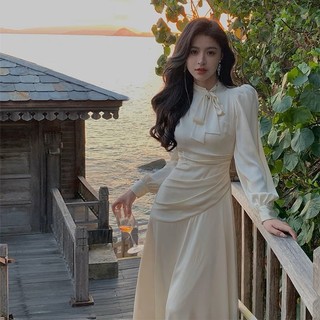 [ Sẵn S XL ] Váy tiểu thư hàng thiết kế xoắn eo tôn dáng thanh lịch dáng dài hàng QC
