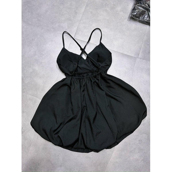 Đầm Xoè Hai Dây Dáng Bí Hở Lưng Kèm Ảnh Thật CC0050