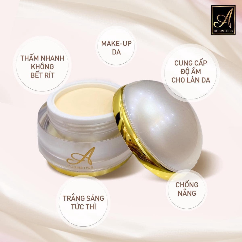 Combo Kem Face Pháp + Sữa rửa mặt Trà Xanh X2 A Cosmetics