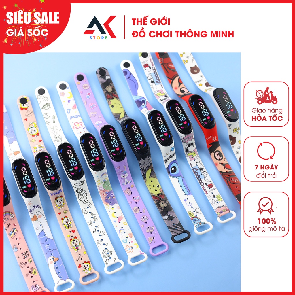 Đồng Hồ Đeo Tay Điện Tử Đèn LED Cảm Ứng Đo Nhịp Tim Chống Nước Thời Trang - Mới 2022