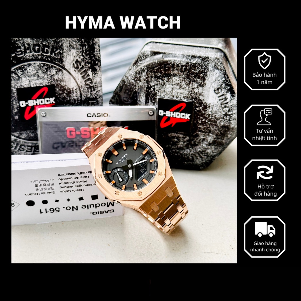 Đồng hồ Nam Casio G-Shock GA2100SKE-7A Custom AP Special (Rose Gold) Bảo hành 5 năm Hyma watch