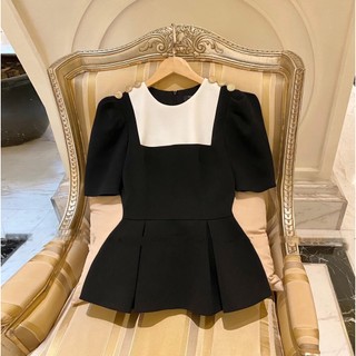 (50-90 KG) ÁO ĐEN THIẾT KẾ FORM PEPLUM DỄ MẶC, CHE EO TỐT
