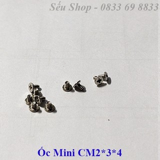 Combo 10 ốc mini CM 2*3*4 màu trắng / đen