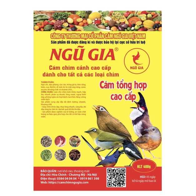 CÁM TỔNG HỢP NGŨ GIA - dành cho tất cả các loại chim