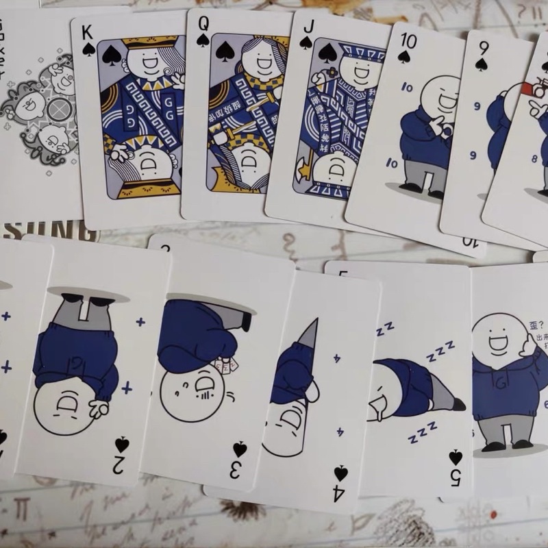 Bộ bài Poker 52 lá cute té xỉu