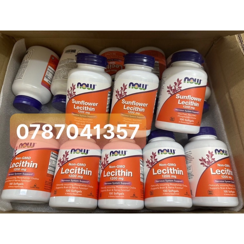 (date 2024-2025 có bill) Thực phẩm chông tắc tia sữa SUNFLOWER LECITHIN 1200mg lọ 100v ( chính hãng từ Mĩ)