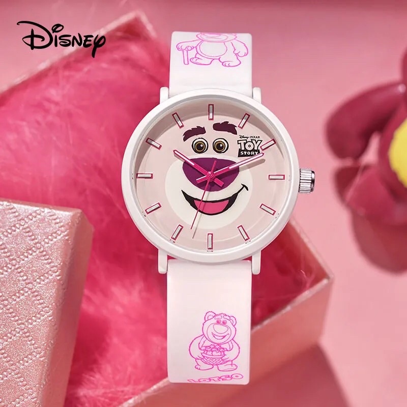 Đồng hồ nam nữ gấu dâu Lotso dây silicone chính hãng Disney