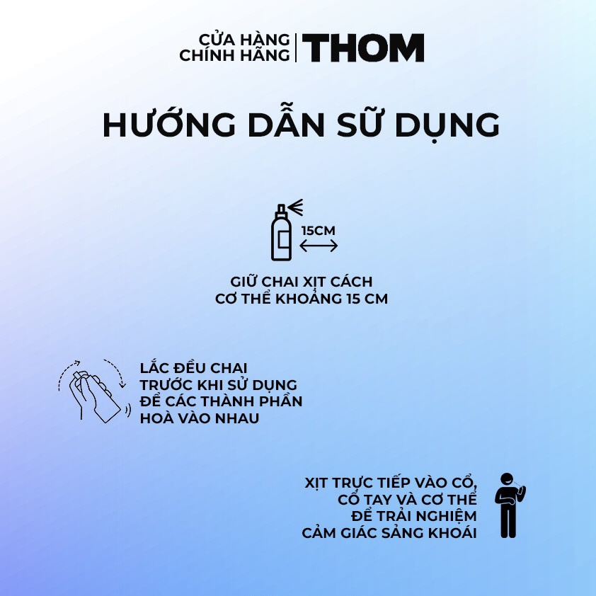 Xịt khử mùi toàn thân hương nước hoa THOM Diving Club - 150 ml